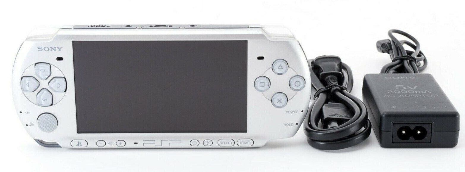 PSP 3000 Mystic Silver – Good Condition – OEM Japan Import US Seller