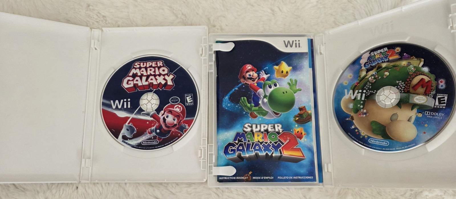 Super Mario Galaxy 1 & 2 Wii Bundle (SMG2 is Complete CIB / Tested)