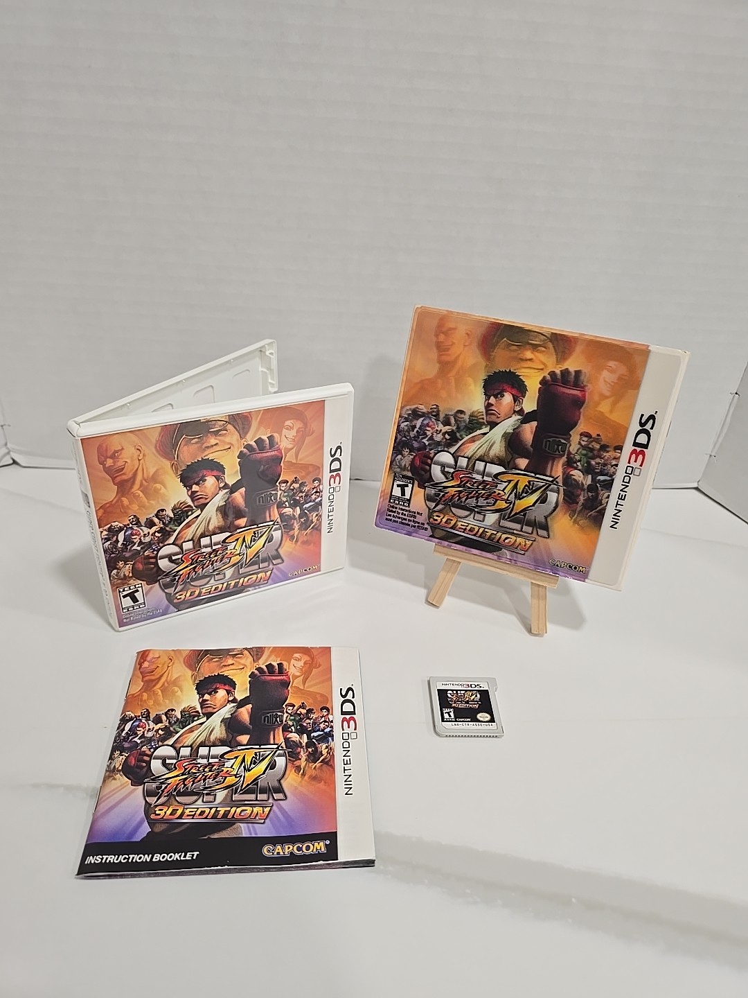 Super Street Fighter IV 3D Edition Nintendo 3DS Lenticular Slipcover CIB TESTED