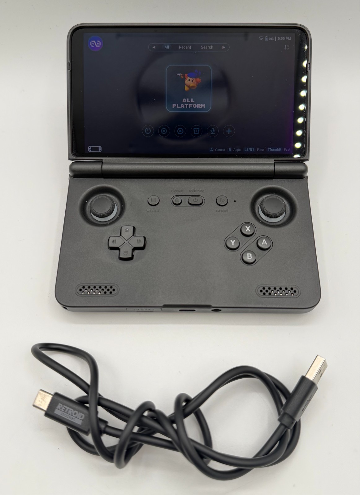 Retroid Pocket Flip 2 – Retro Gaming Android Black Handheld
