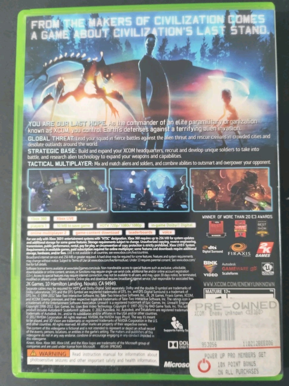 XCOM Enemy Unknown – Xbox 360 Promotional Addition (Very Clean) + Booklet