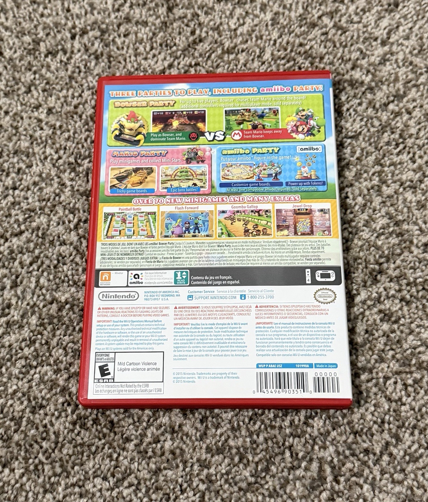 Mario Party 10 Nintendo Wii U Complete CIB Tested Authentic Amiibo Compatible