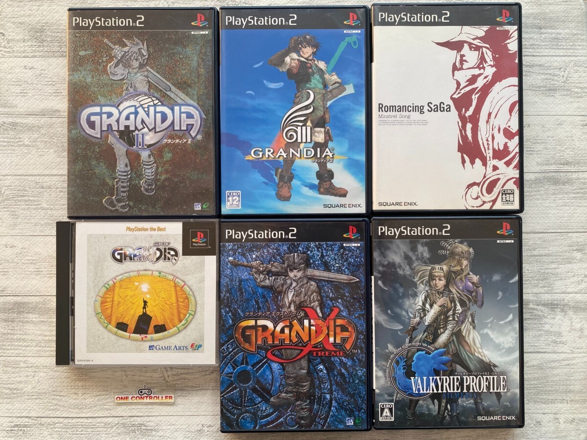 SONY PS 1 2 Grandia 1 2 3 & Extreme & Romancing Saga & Valkyrie Profile 2 set