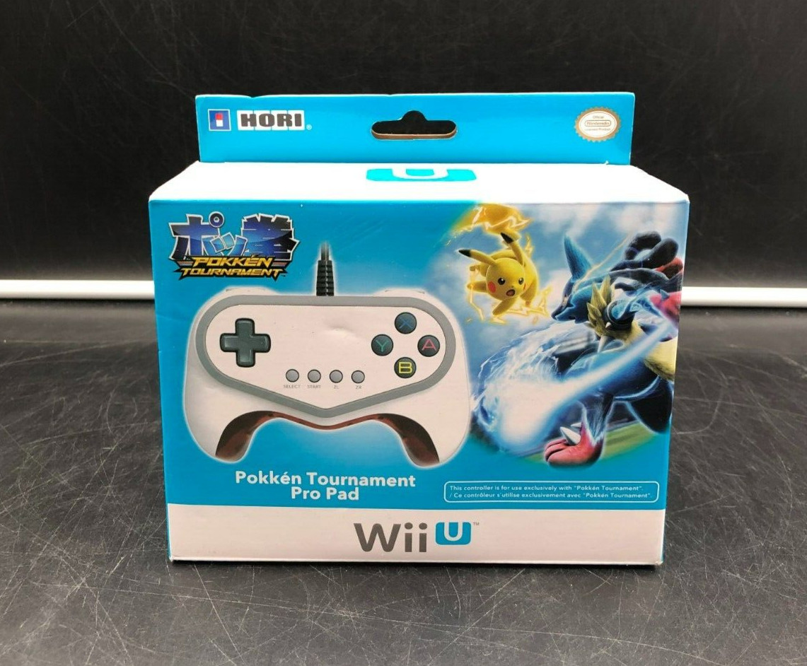 Hori Pokken Tournament White/Red Wired Pro Pad Controller for Nintendo Wii U