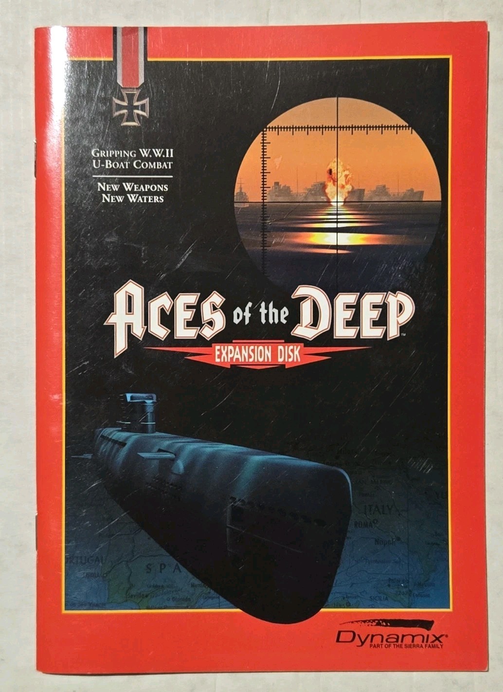 1995 Command Aces of the Deep Big Box PC CIB + Expansion Pack (Manual Only)
