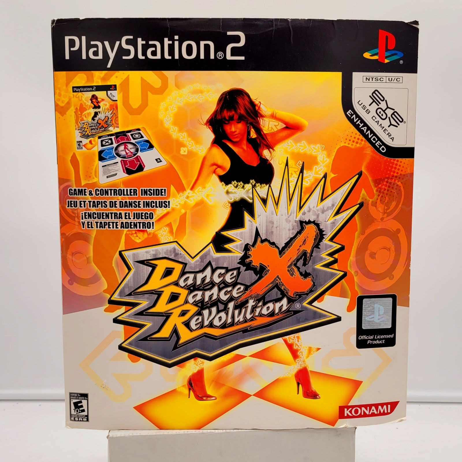 Dance Dance Revolution X PS2 CIB Dance Pad Controller + Box COMPLETE Konami