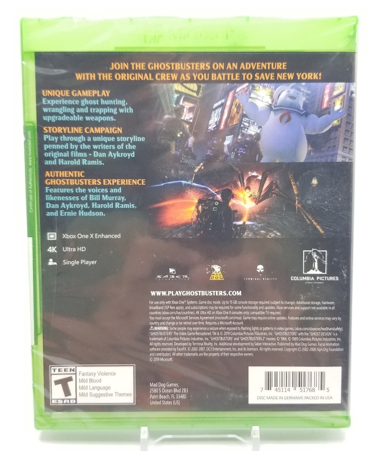 Ghostbusters The Video Game – Remastered (Microsoft Xbox One 2019) Brand New NIB