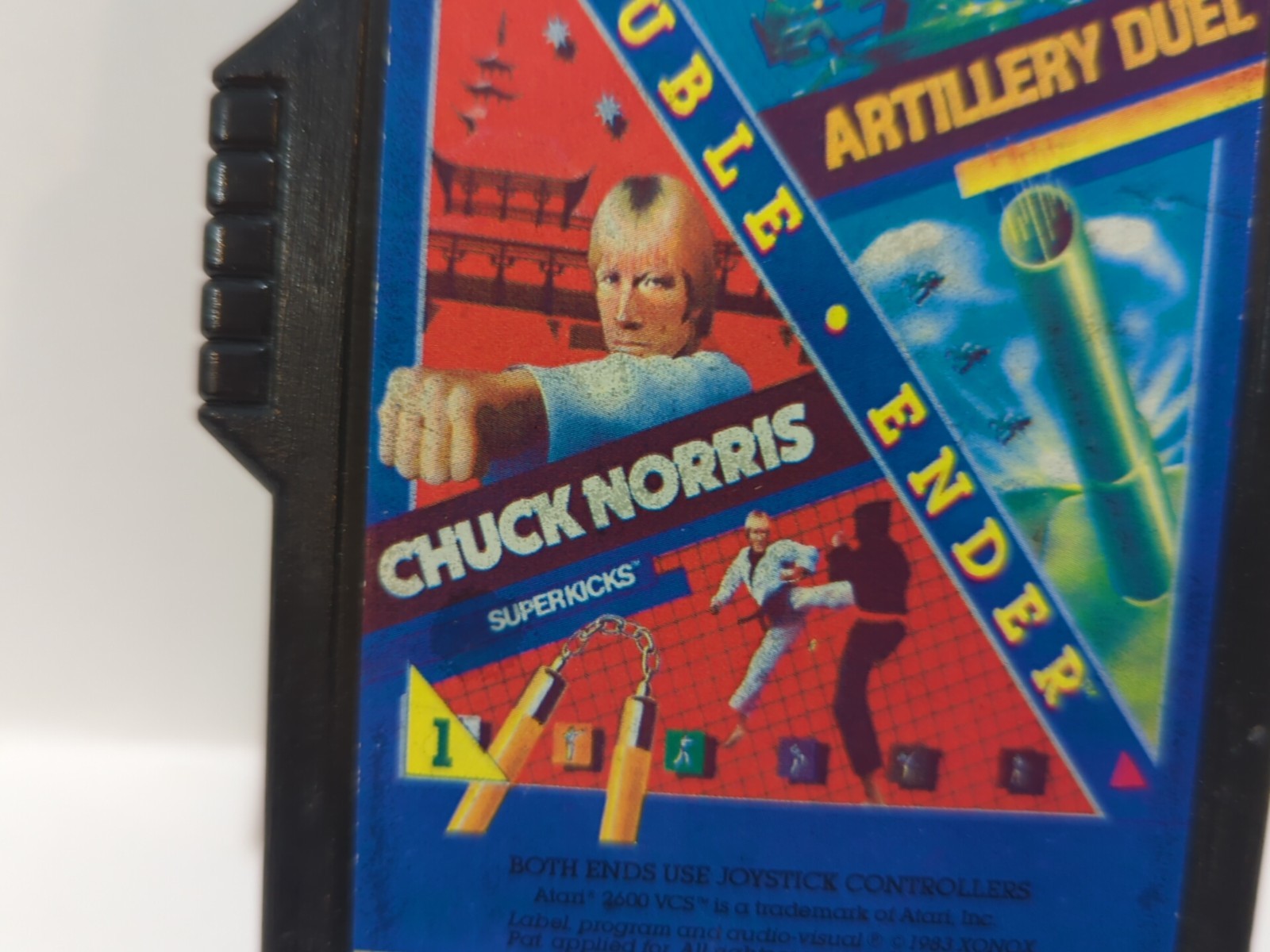 Artillery Duel & Chuck Norris Xonox Double Ender (Atari 2600, 1983) Cart tested.