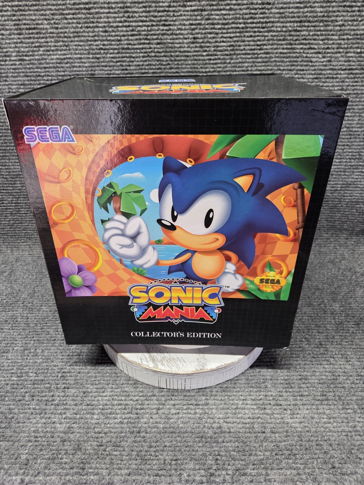 Sonic Mania Collectors Edition Video Game Statue Sega Figure Game Ring Works