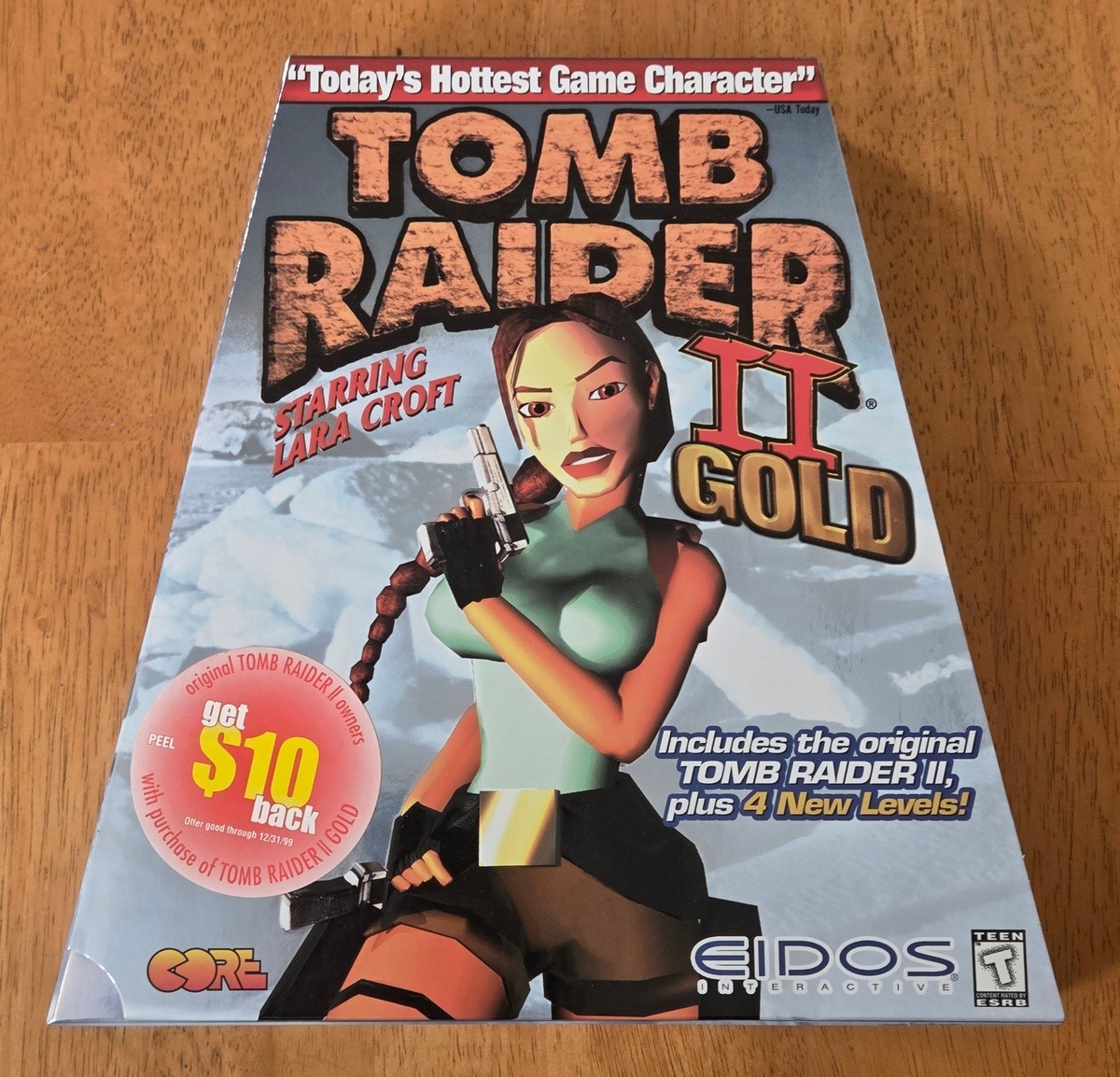 New Sealed Tomb Raider II Gold Lara Croft EIDOS Trapezoid PC Big Box Game CIB