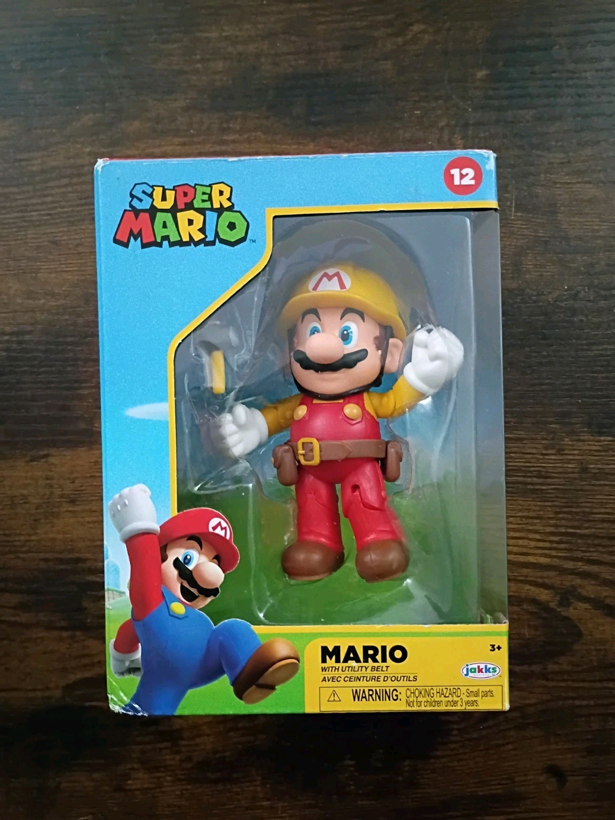 4″ BUILDER LUIGI + SUPER MARIO with Utility Belt #12 World of Nintendo Jakks