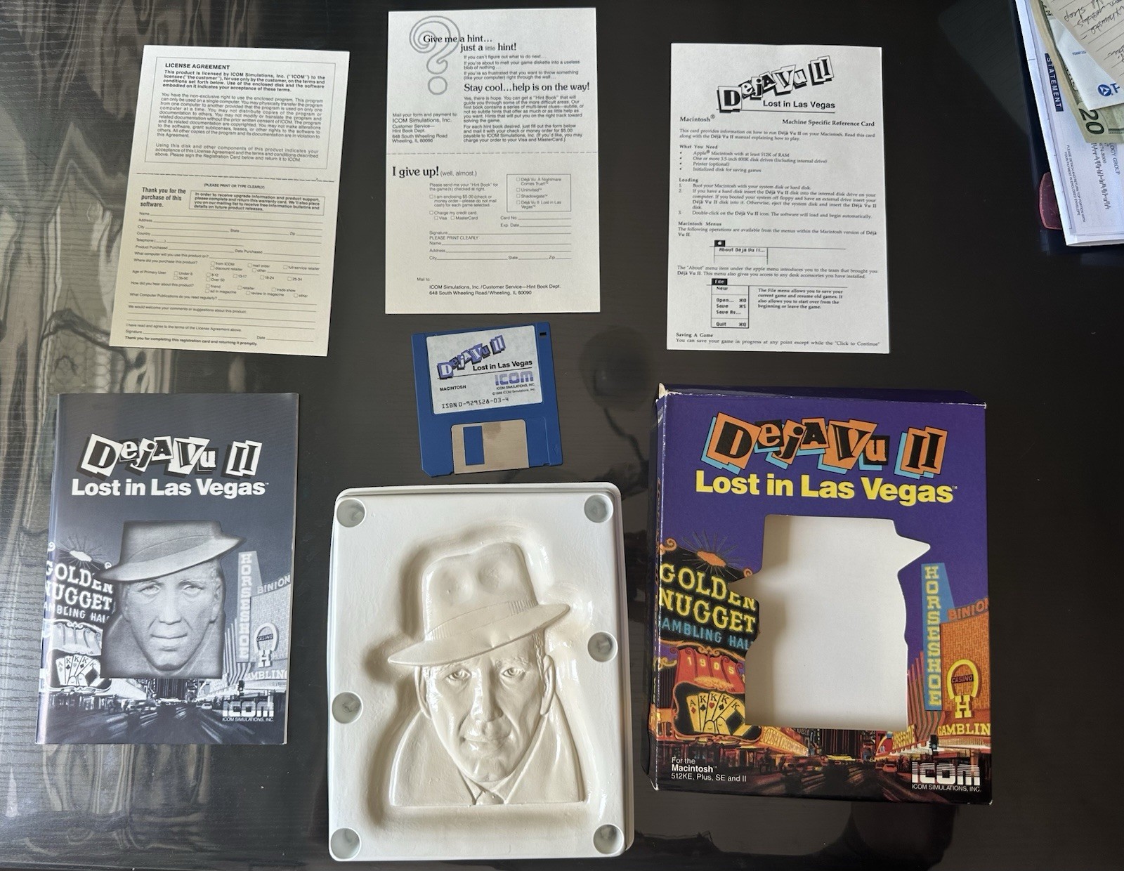 Tested Working Deja Vu II Lost in Las Vegas Macintosh 512k Game- ICOM – CIB 1988