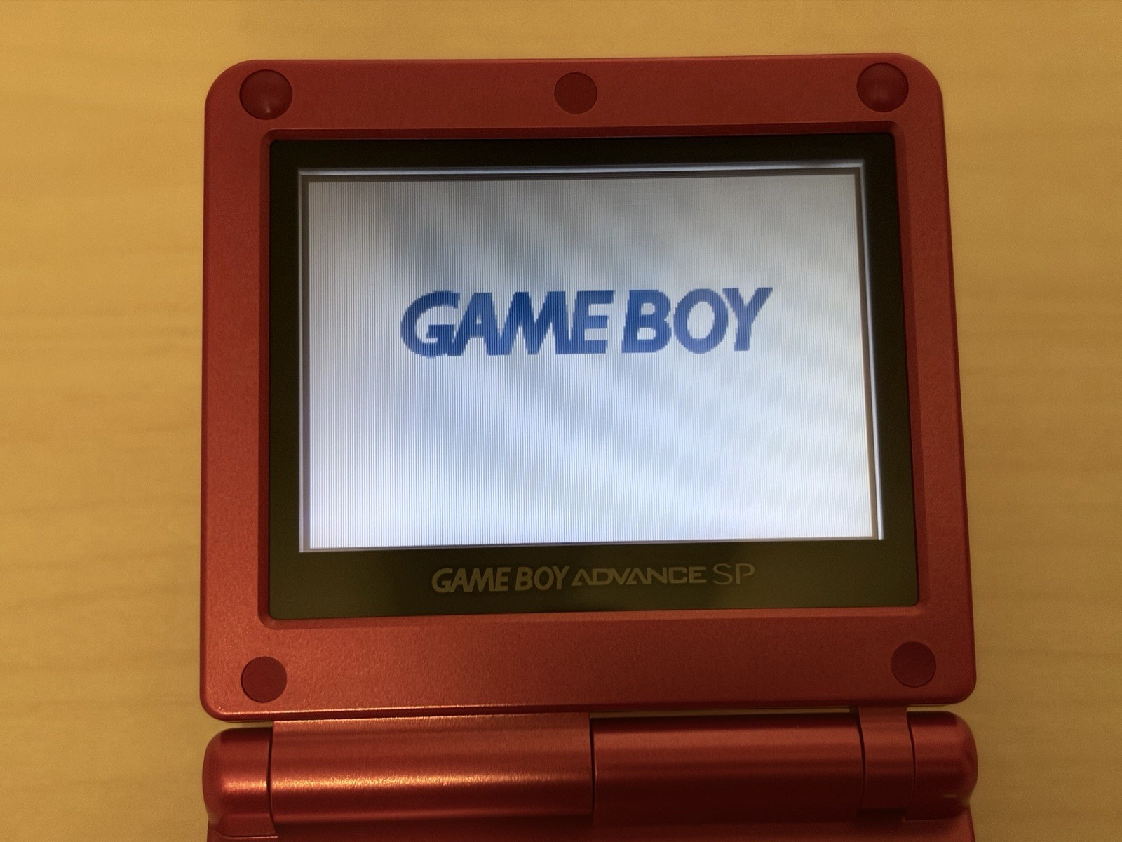 Nintendo GameBoy Advance GBA SP Flame Red Handheld Console Open Box