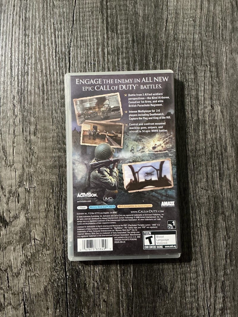 Call of Duty: Roads to Victory (Sony PSP, 2007) Complete In Box Tested & Working