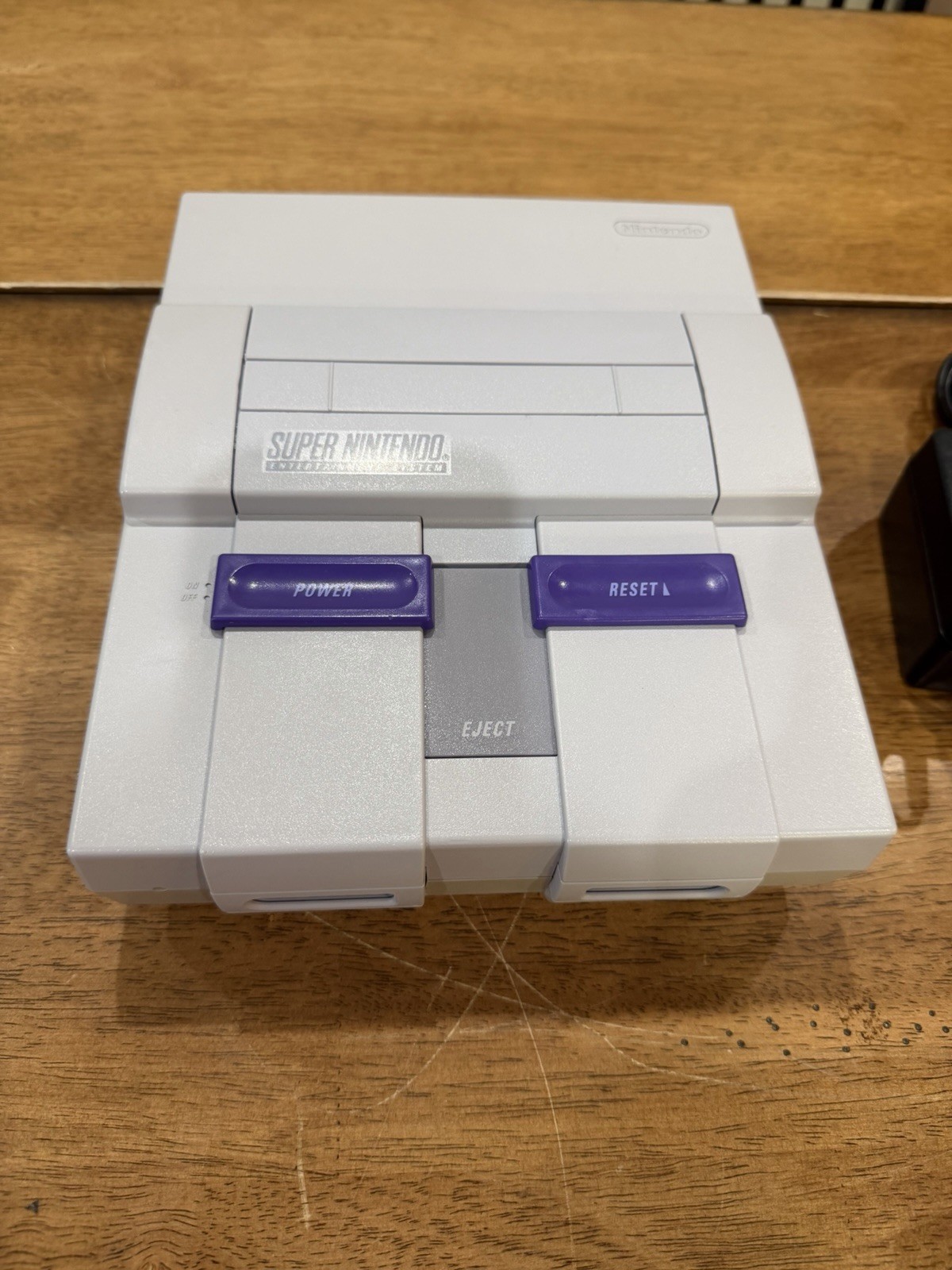 Super Nintendo SNES Console SNS-001 System Set w/ Controller, Power & Game