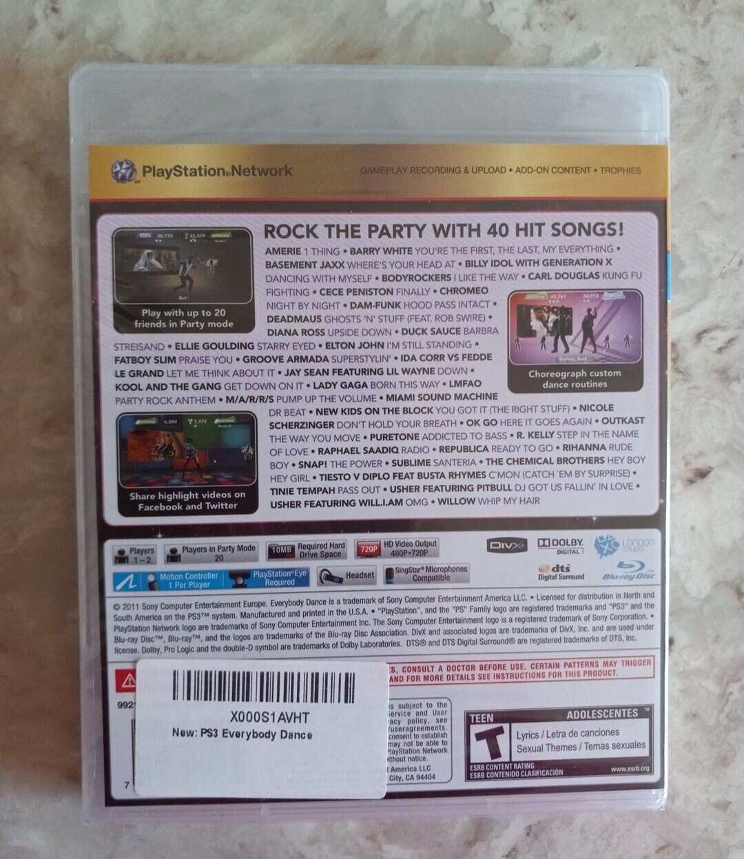 Everybody Dance Favoritos PS3 PlayStation 40 Hit – Sealed – New in Case