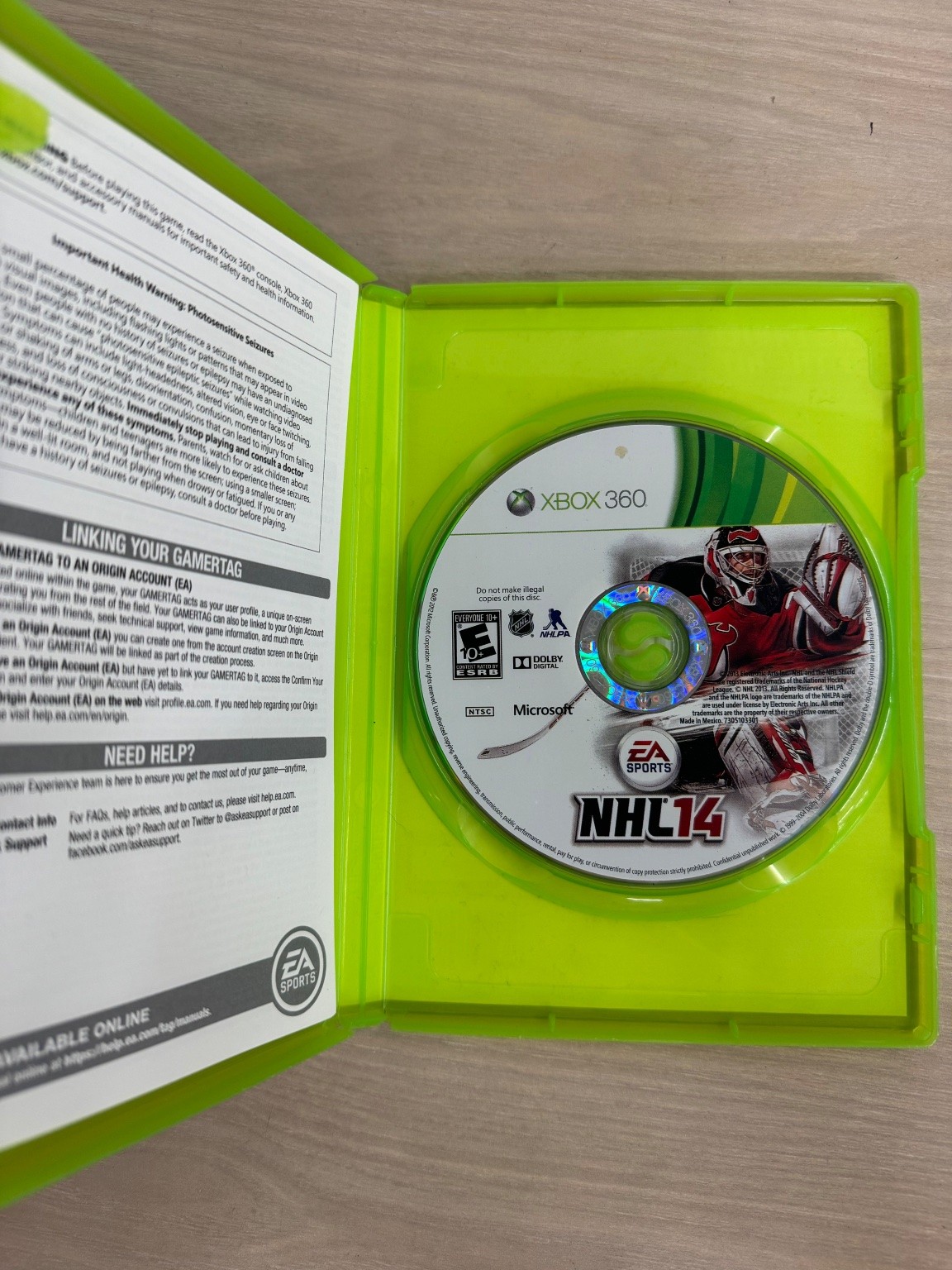NHL 14 Xbox 360 Video Game EA Sports Hockey Multiplayer NTSC