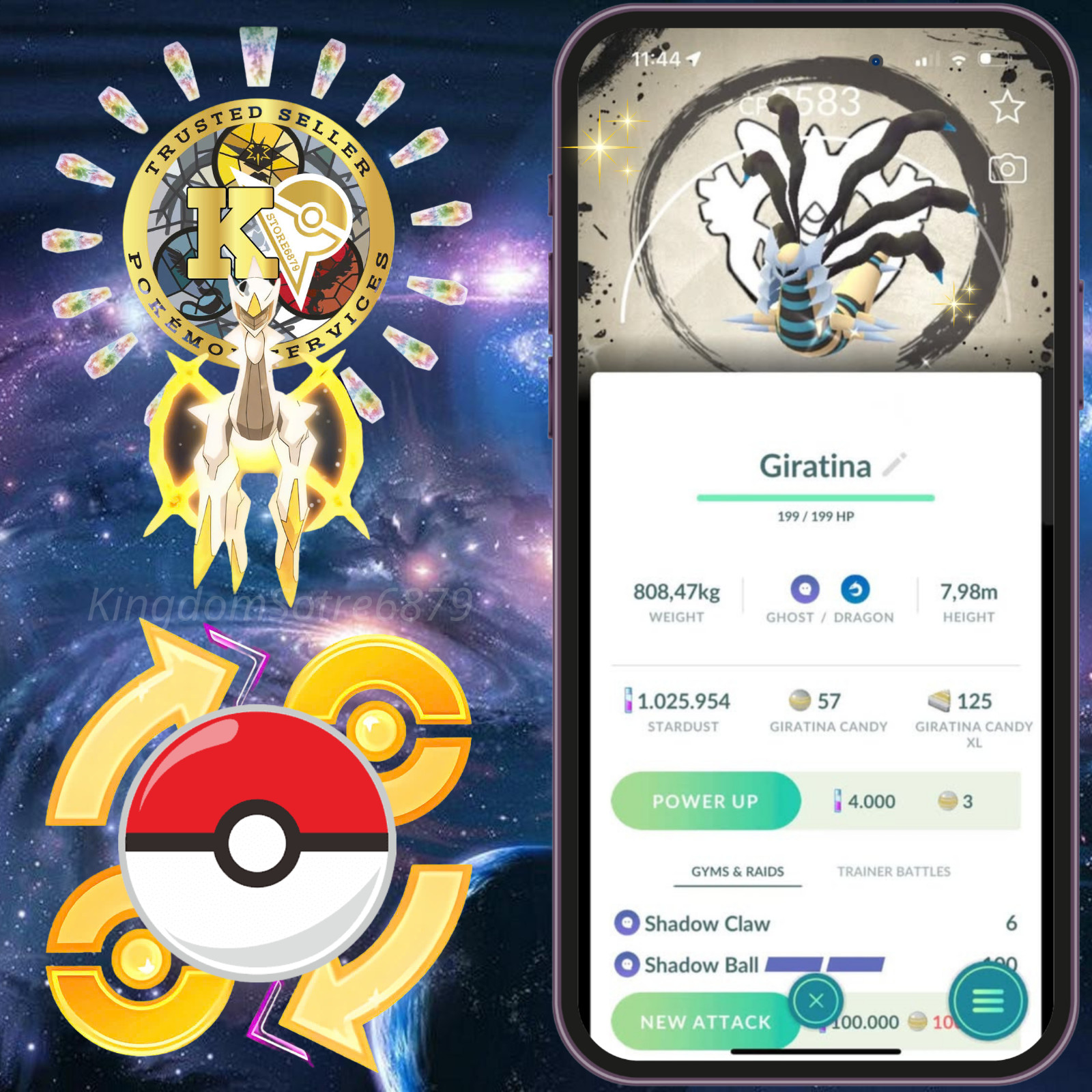 Pokémon —GO— Shiny Giratina Origin —Background—GO Fest 2026—P.T.C—TRADE—Digital