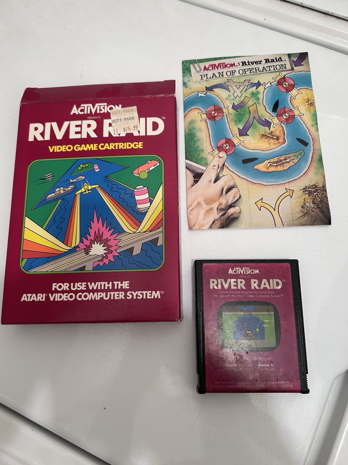 Atari 2600 River Raid Complete in Box CIB Tested Combine Shipping VG
