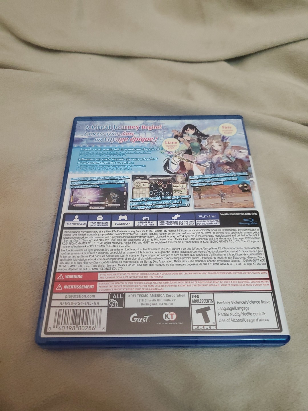 Atelier Firis: The Alchemist and the Mysterious Journey Sony PlayStation 4 PS4