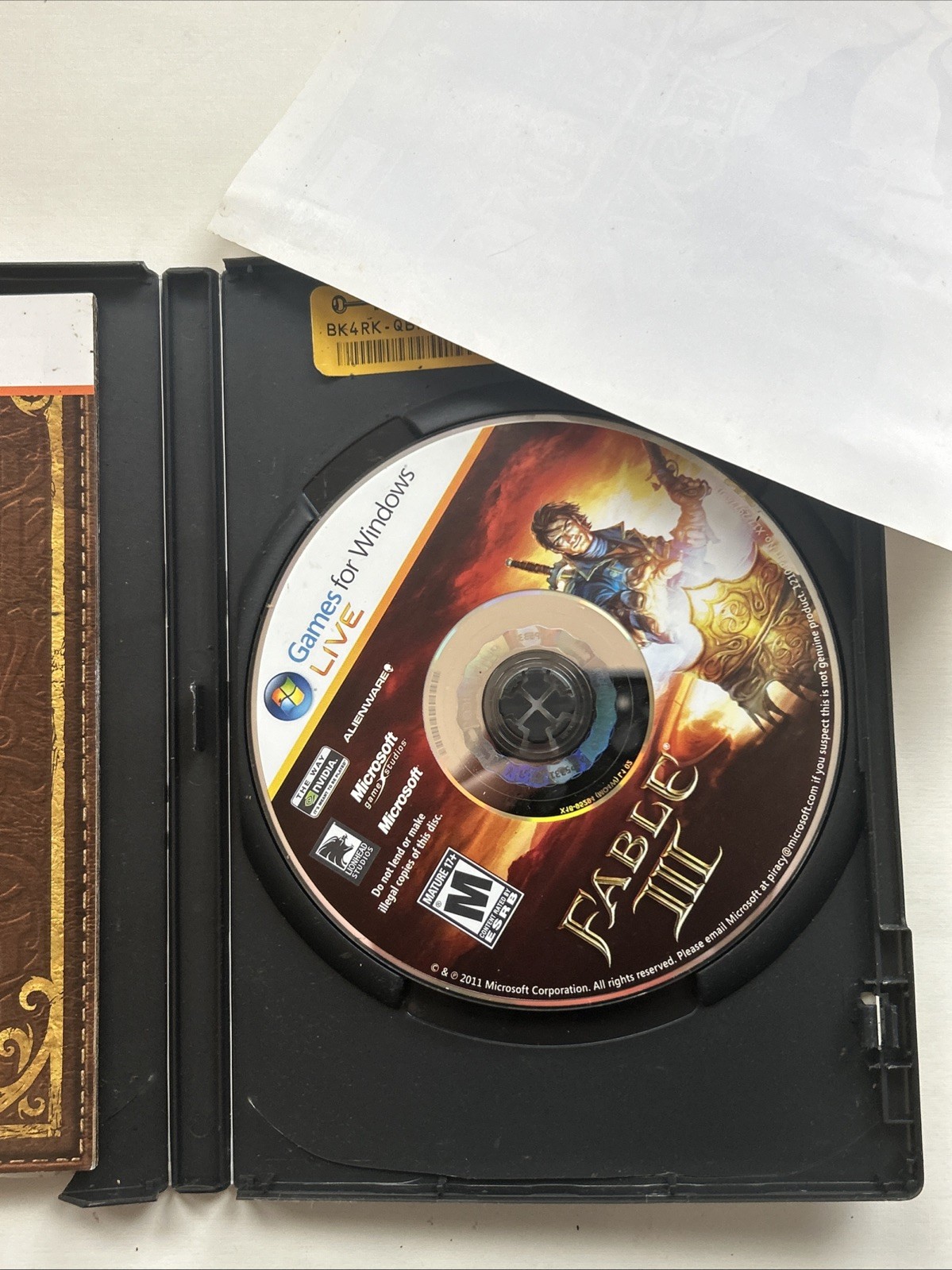 Fable III by Lionhead Studios, Microsoft Windows Live (PC DVD, 2011) Mint Disc