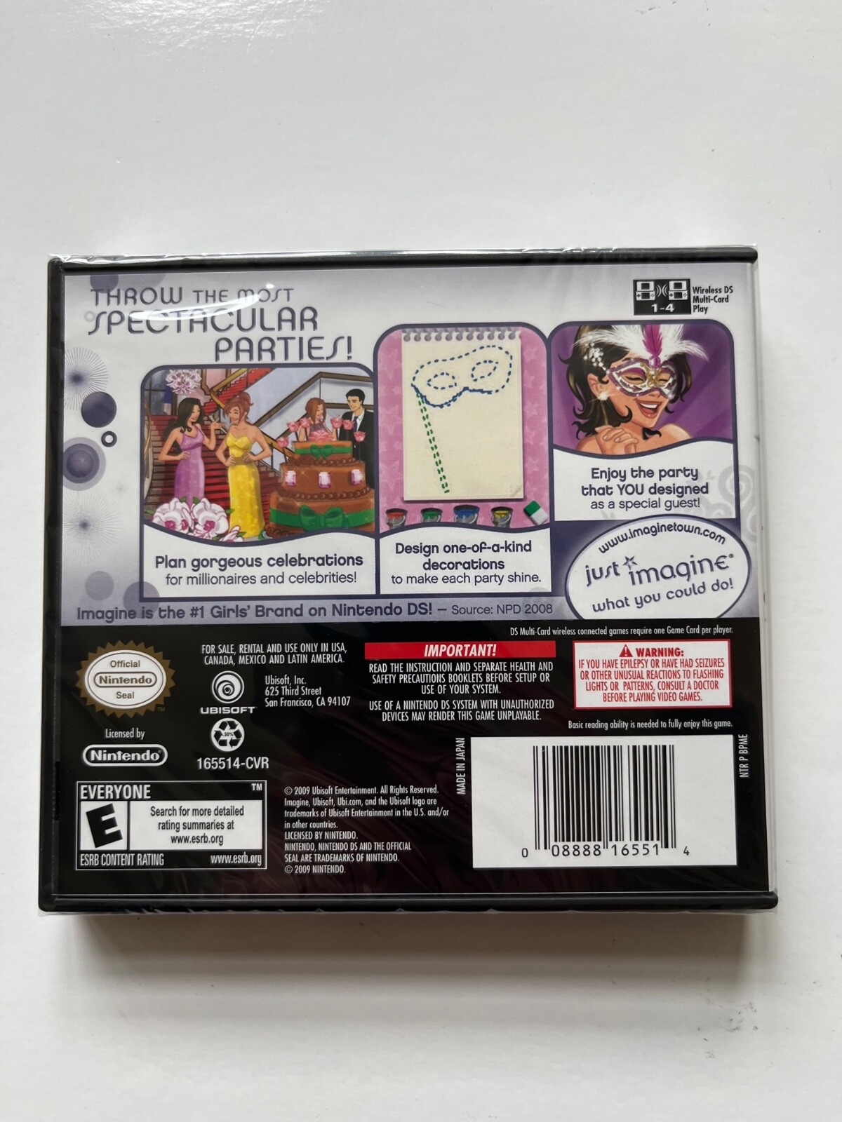 Imagine Party Planner (Nintendo DS, 2010) New Factory Sealed OOP Ubisoft