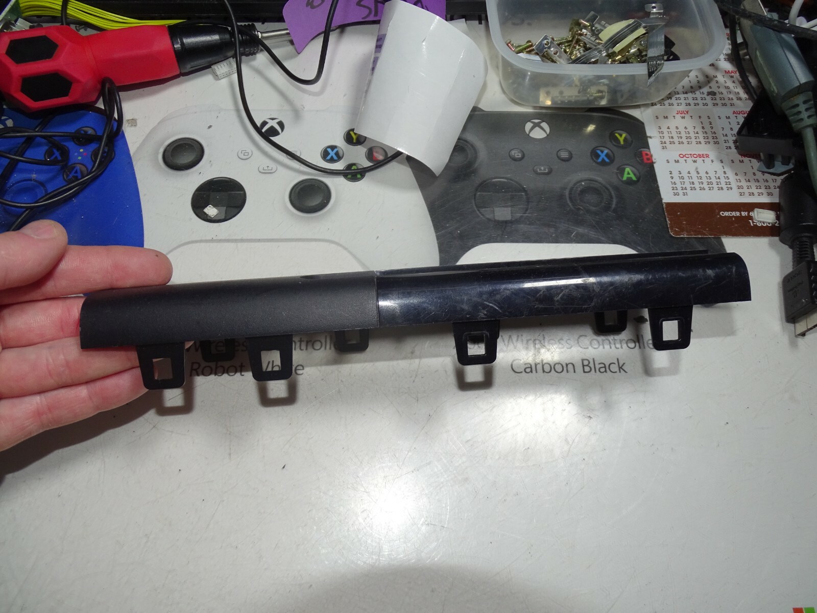 Microsoft Xbox 360 ***E 1538 ONLY*** Front Black EMPTY Bezel-Marks-Just OK-READ