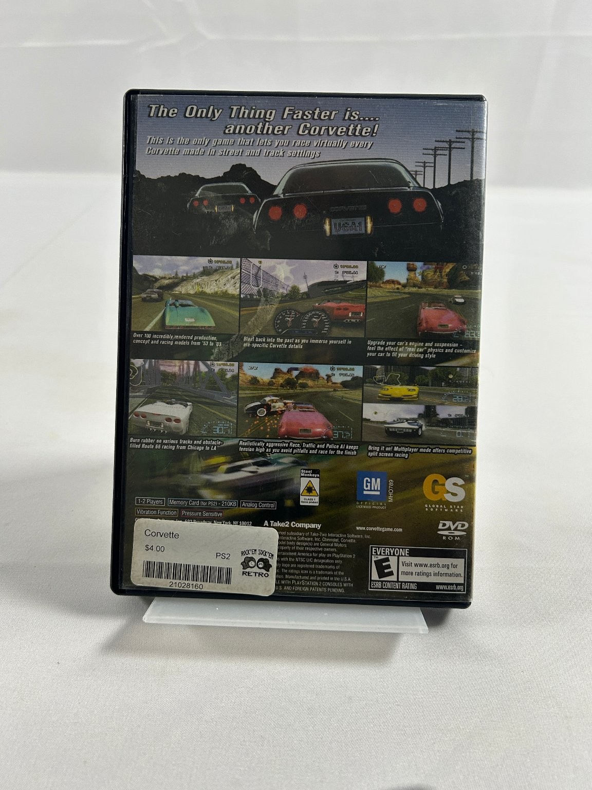 Corvette PlayStation 2 Video Game Racing Multiplayer Complete