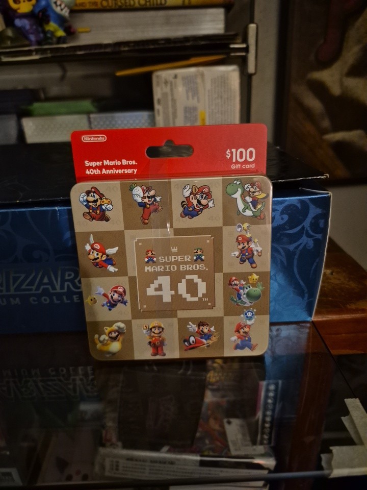 Super Mario Bros 40th Anniversary Nintendo Steelbook & Gift Card. NO BALANCE