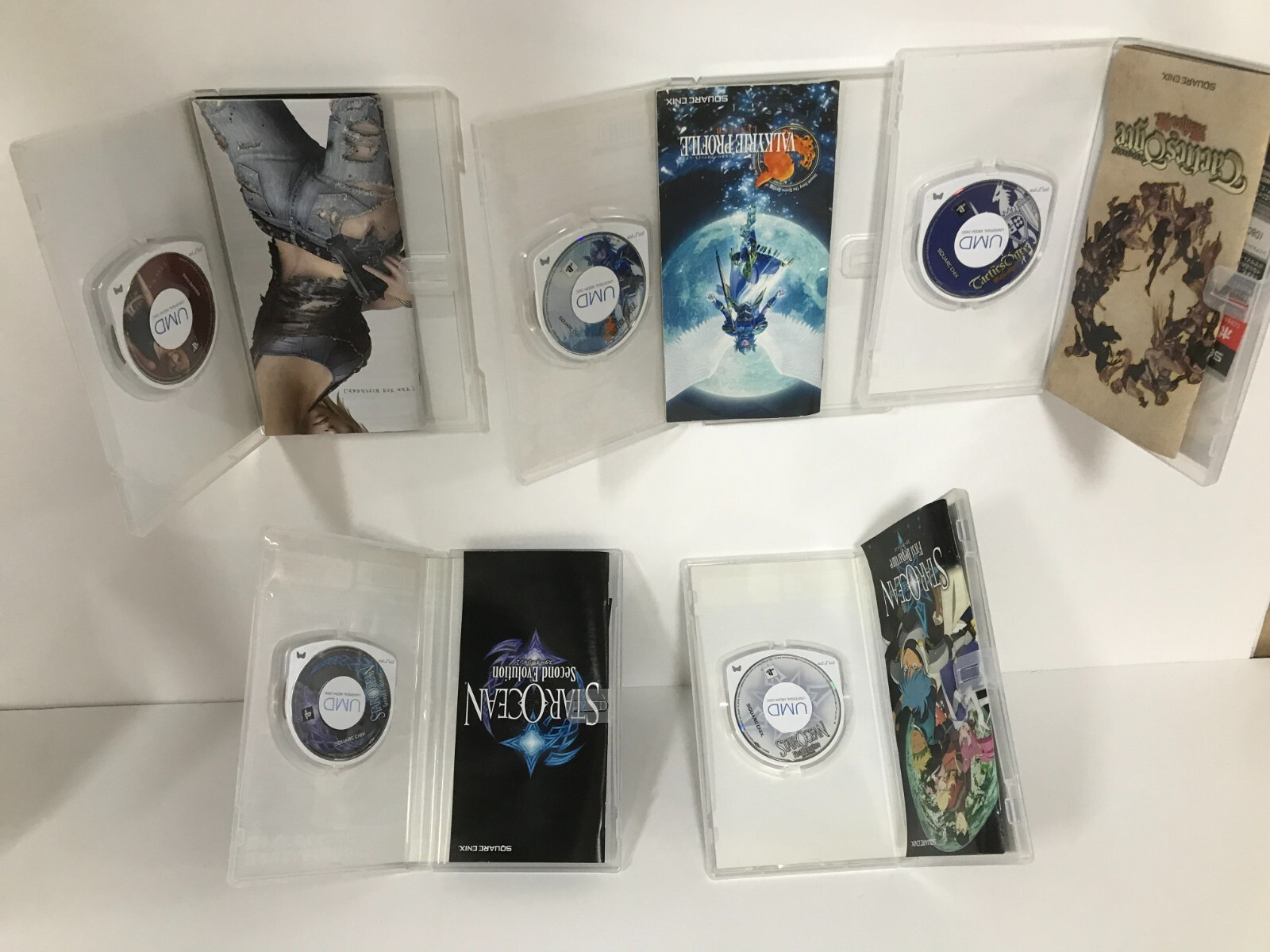 STAR OCEAN 1st 2nd The 3rd Birthday Valkyrie Profile Tactics Ogre set of 5 PSP