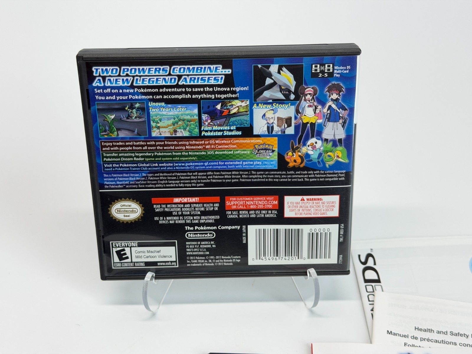 Pokemon Black 2 Version (Nintendo DS) Complete w/Inserts *Tested*