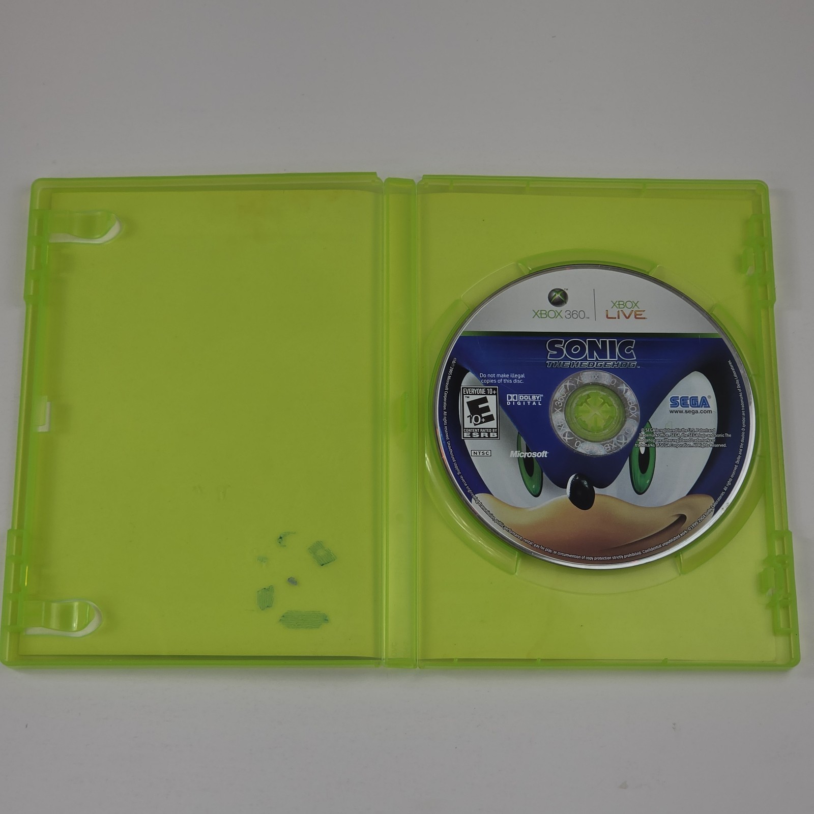 Sonic the Hedgehog (Microsoft Xbox 360, 2006) Tested Game No Manual VG