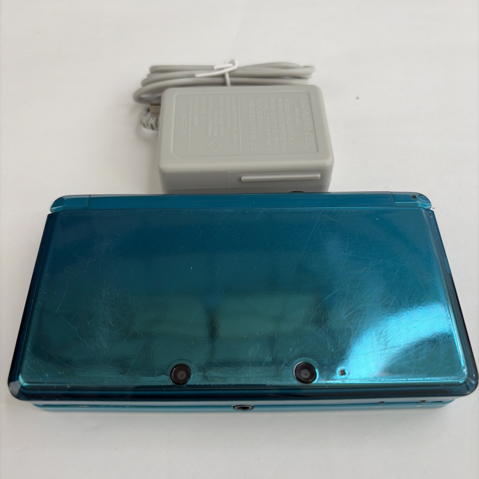 Nintendo 3DS System – Aqua Blue, Charger & Tested US Model