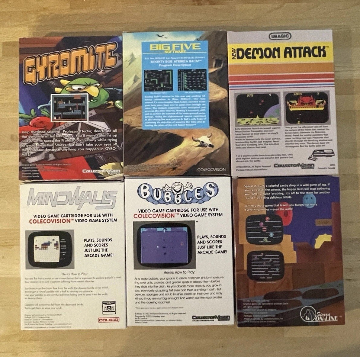 Colecovision – Demon Attack Gyromite Bubbles Bounty Bob Mindwalls Jawbreaker