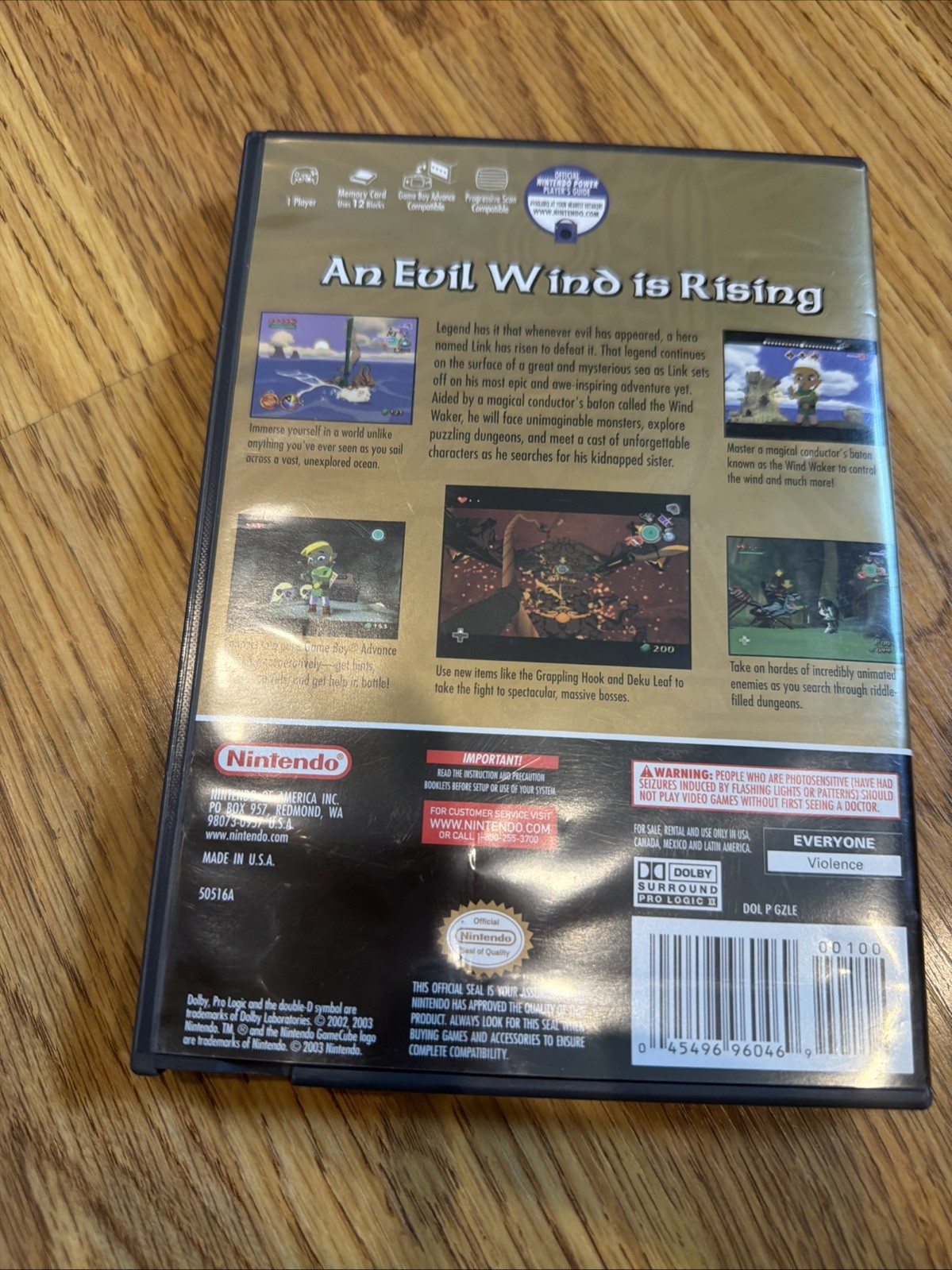 Nintendo The Legend of Zelda: The Wind Waker GameCube 2003 NTSC-U/C Manual