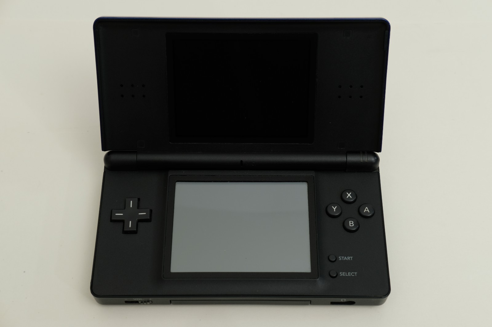 Nintendo DS Lite Handheld Cobalt and Black w/stylus, gba cover, charger USG-001