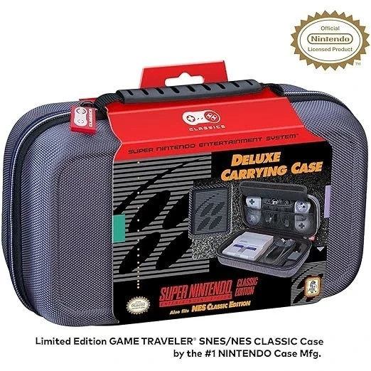 Nintendo Licensed Classic Edition NES & SNES Case – Protective Hard Shell Deluxe