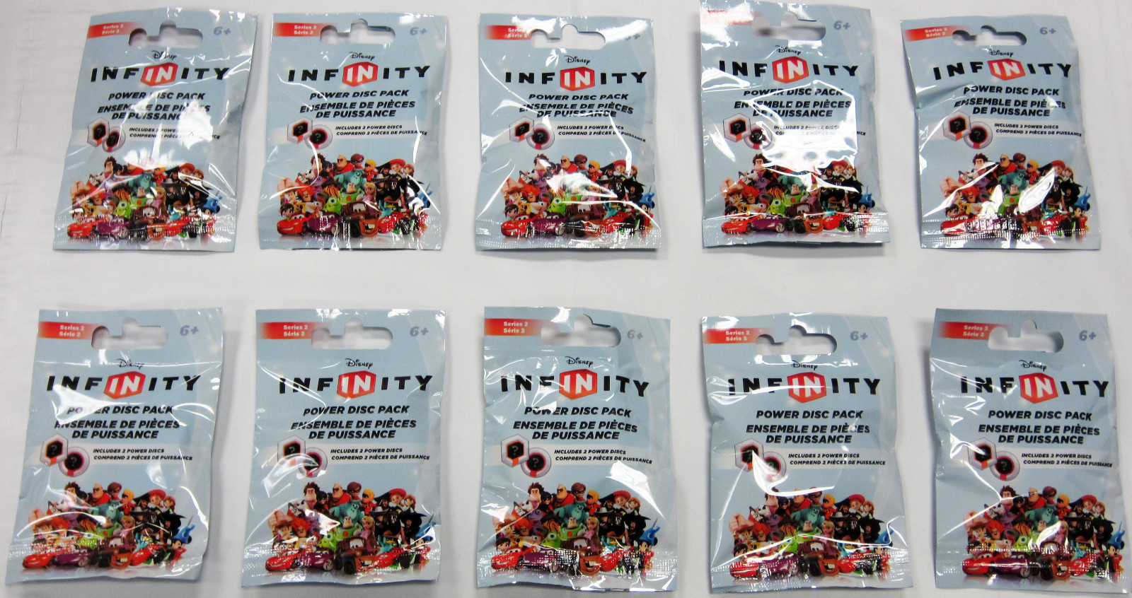 Lot of 10 Disney Infinity Series 2 Power Disc Packs * SEALED BRAND NEW *