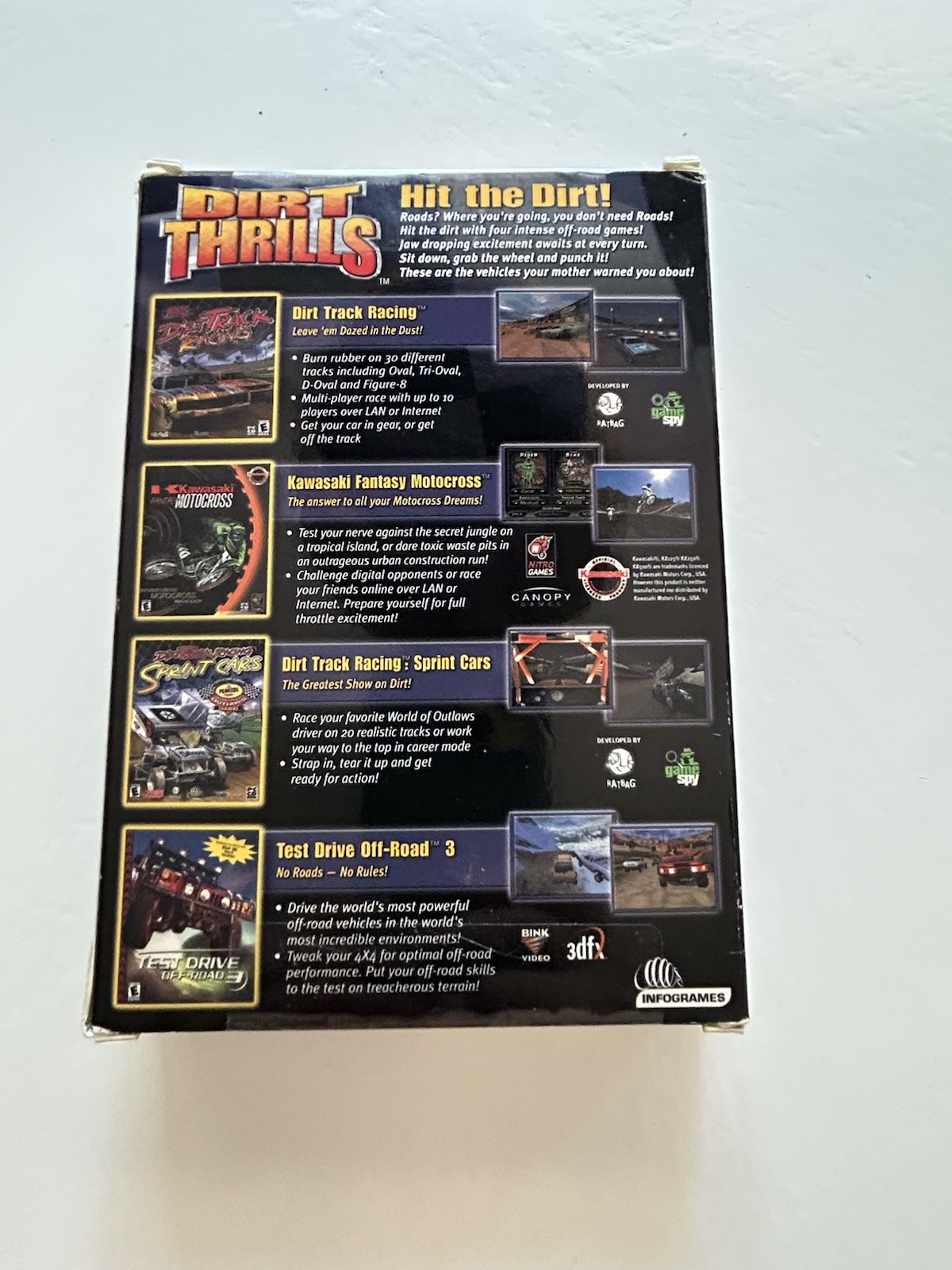 Gaming Dirt Thrills PC/CD ROM Games 4-In-1 Pack.