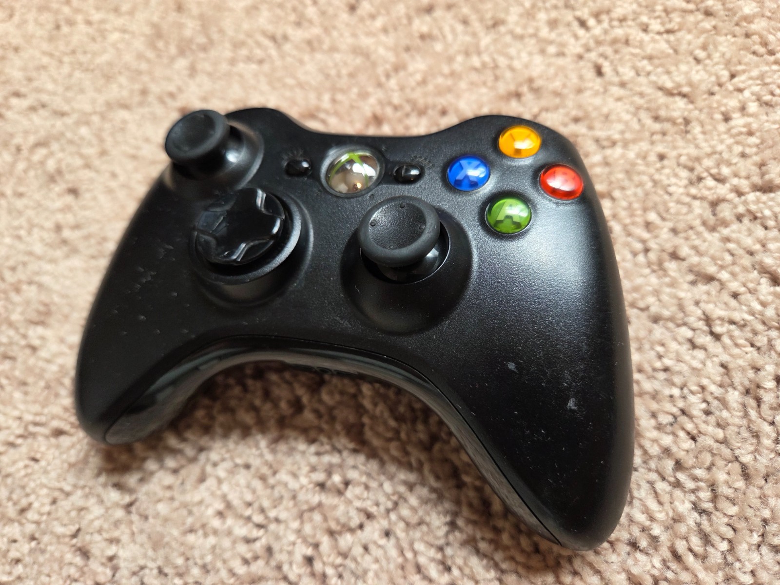 OEM Microsoft Xbox 360 Wireless Controller Black / Gray – TESTED and works