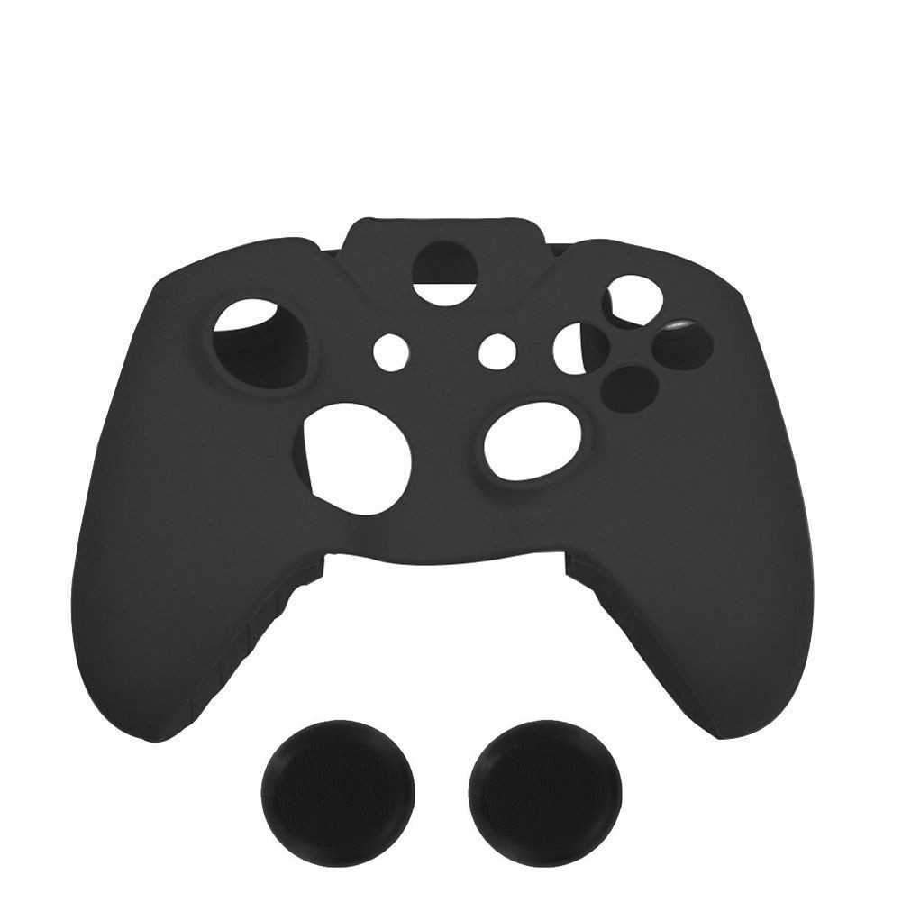 Silicone Soft Rubber Gel Grip Case Skin Cover+Thumbstick Cap Xbox One Controller