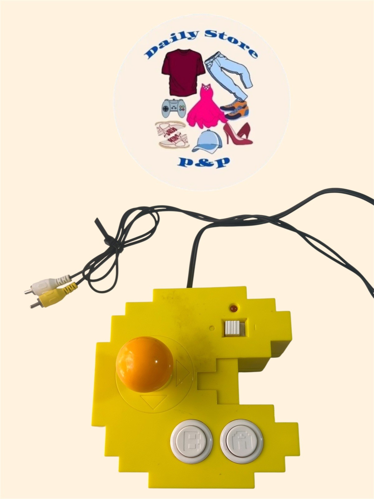 NAMCO Bandai PAC-MAN TV Plug N Play 12-in-1 Video Game Joystick Controller