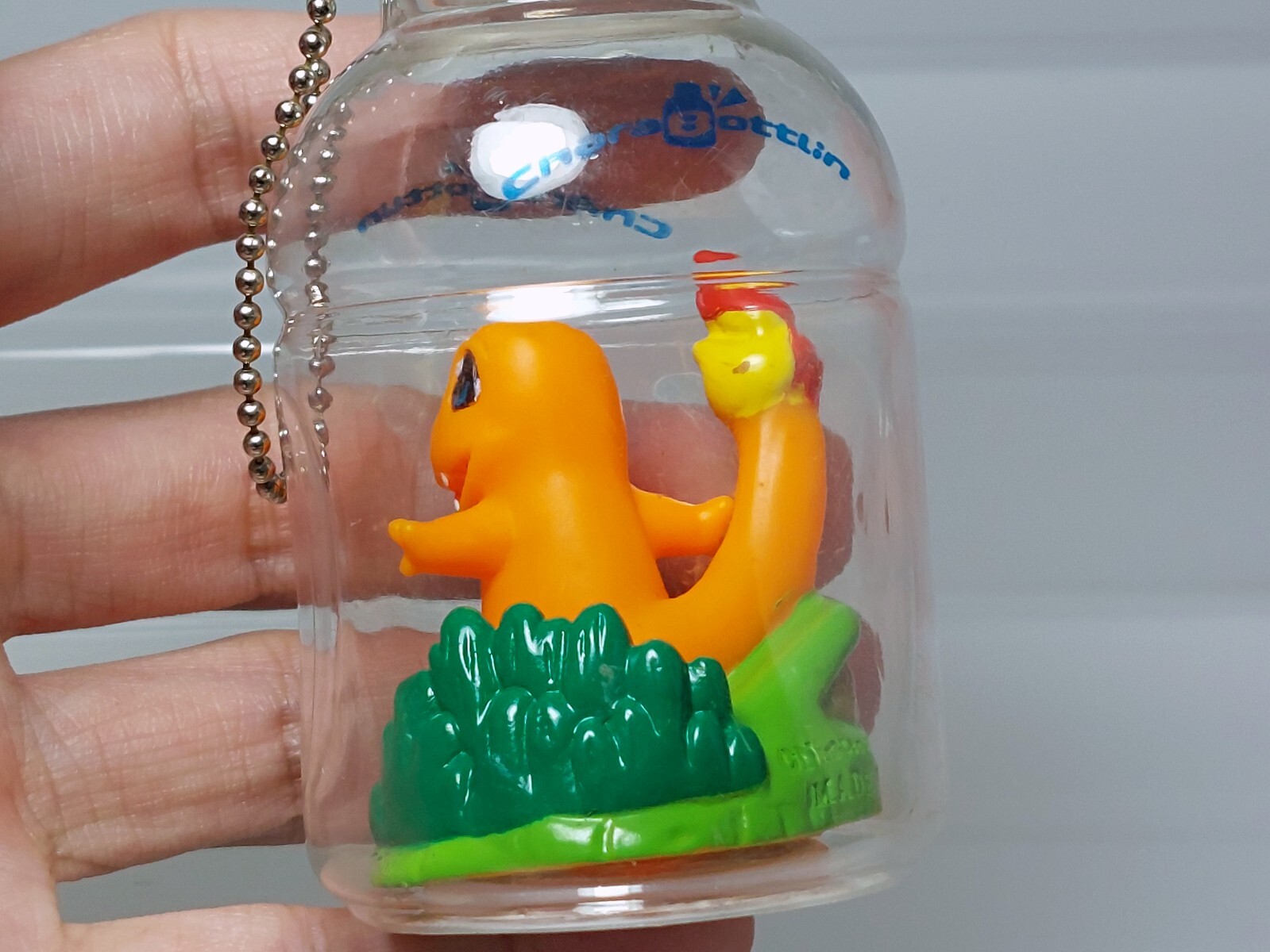 Pokemon Chara Bottlin Charmander Keychain Figure Tomy 2003 Toy Japan W02 3.2in