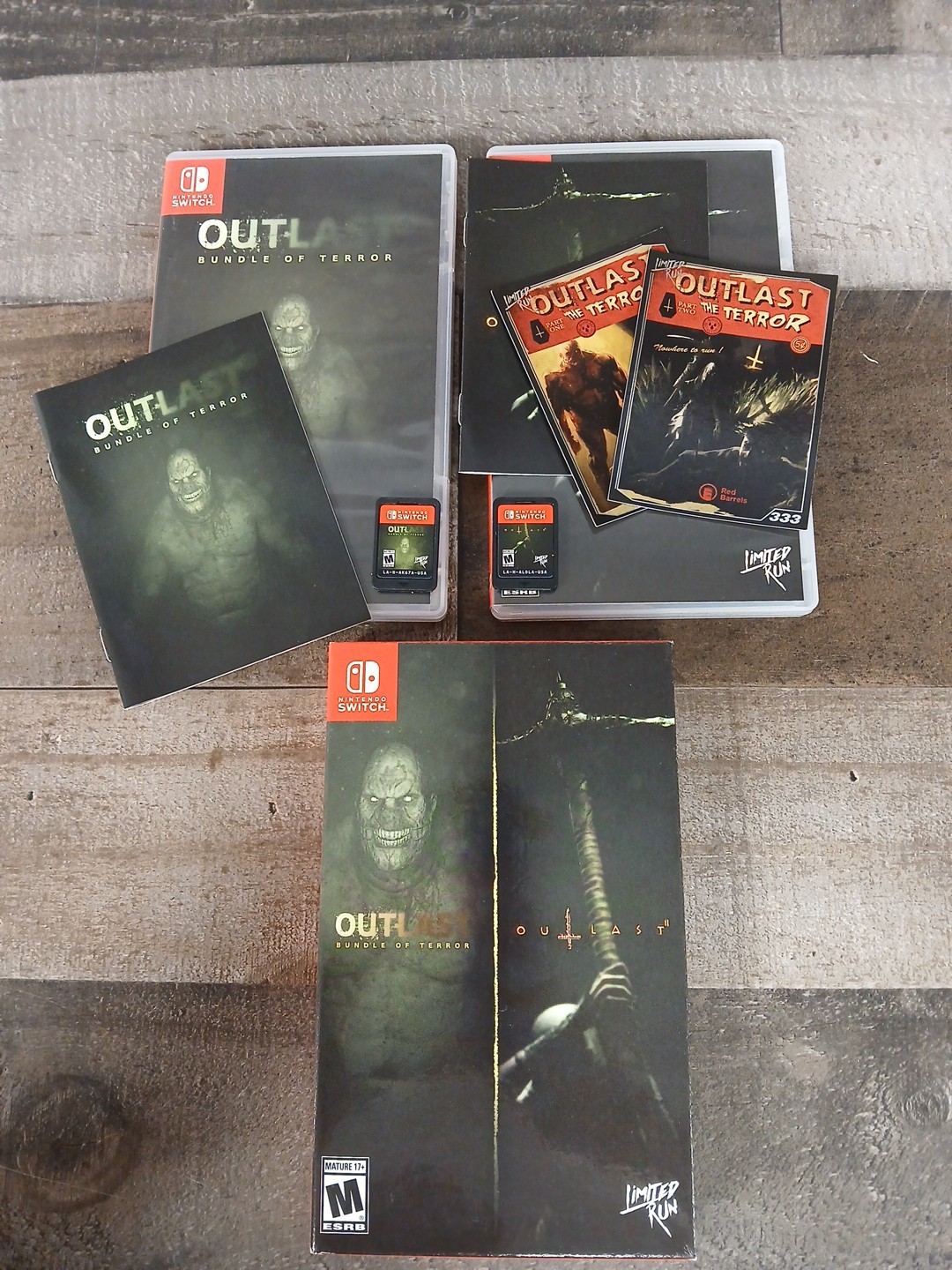 Outlast Bundle of Terror w/ Rare Slipcover & Cards Nintendo Switch RARE