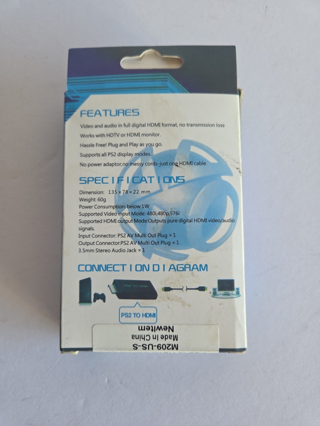 PS2 to HDMI Video Converter – G300 – USED CONDITION – Untested Free Returns
