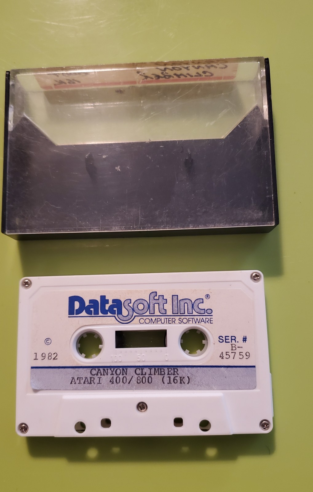 Canyon Climber 1982 Atari 400/800 Game Cassette Datsoft Inc.