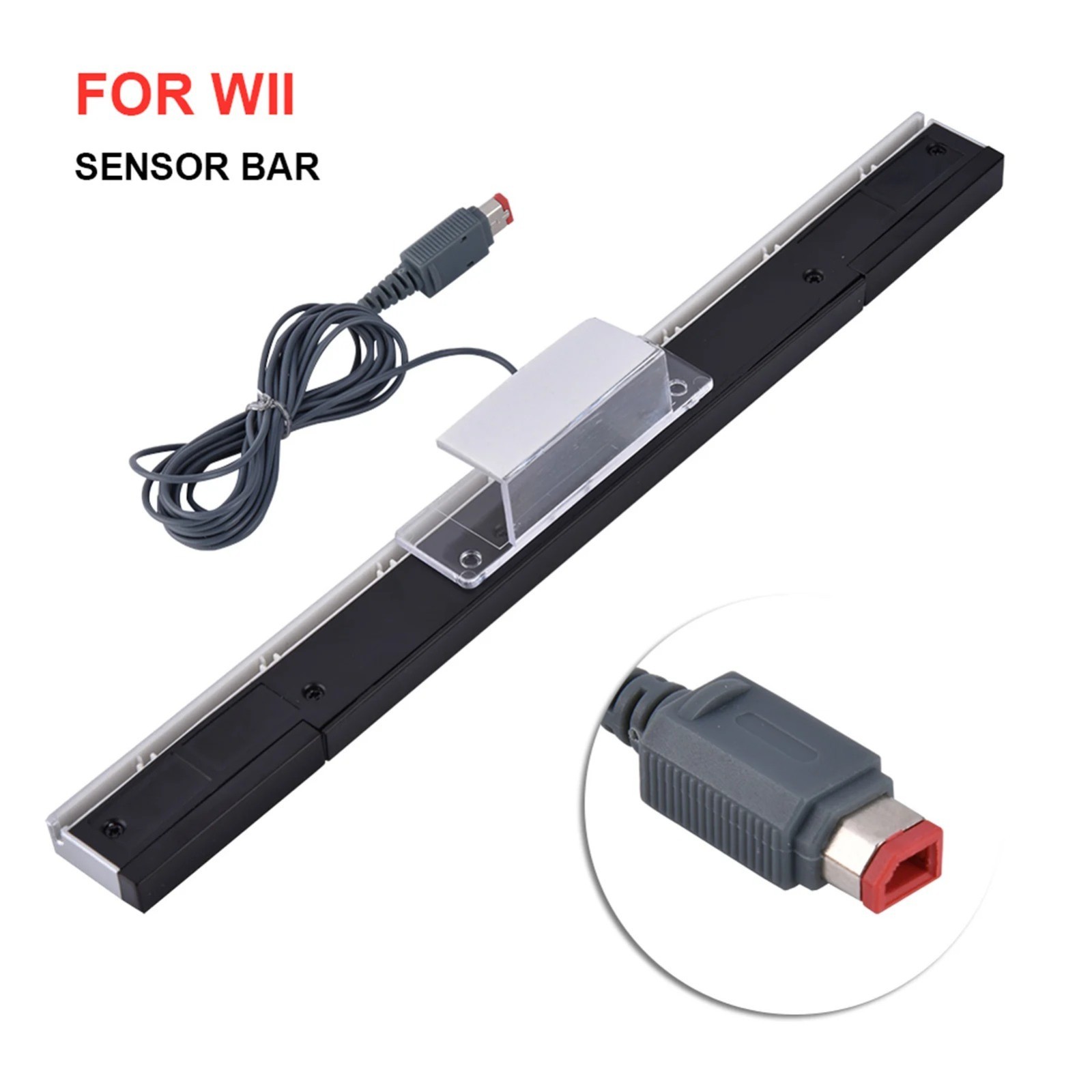 Wired Remote Motion Sensor Bar IR Infrared Ray Inductor for Nintendo Wii / Wii U