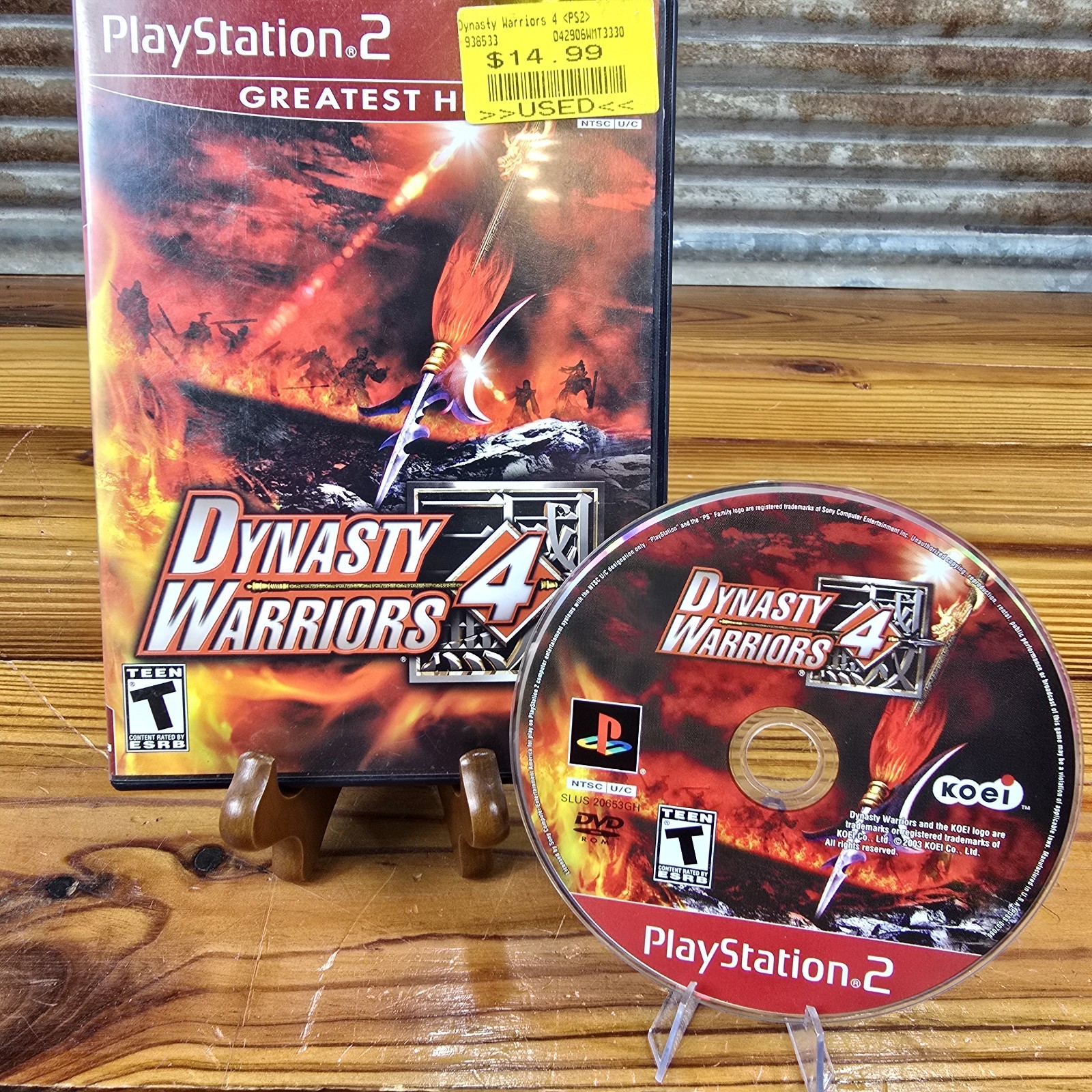 Dynasty Warriors 4 Greatest Hits PS2 playstation 2 No Manual Tested MINTY!!
