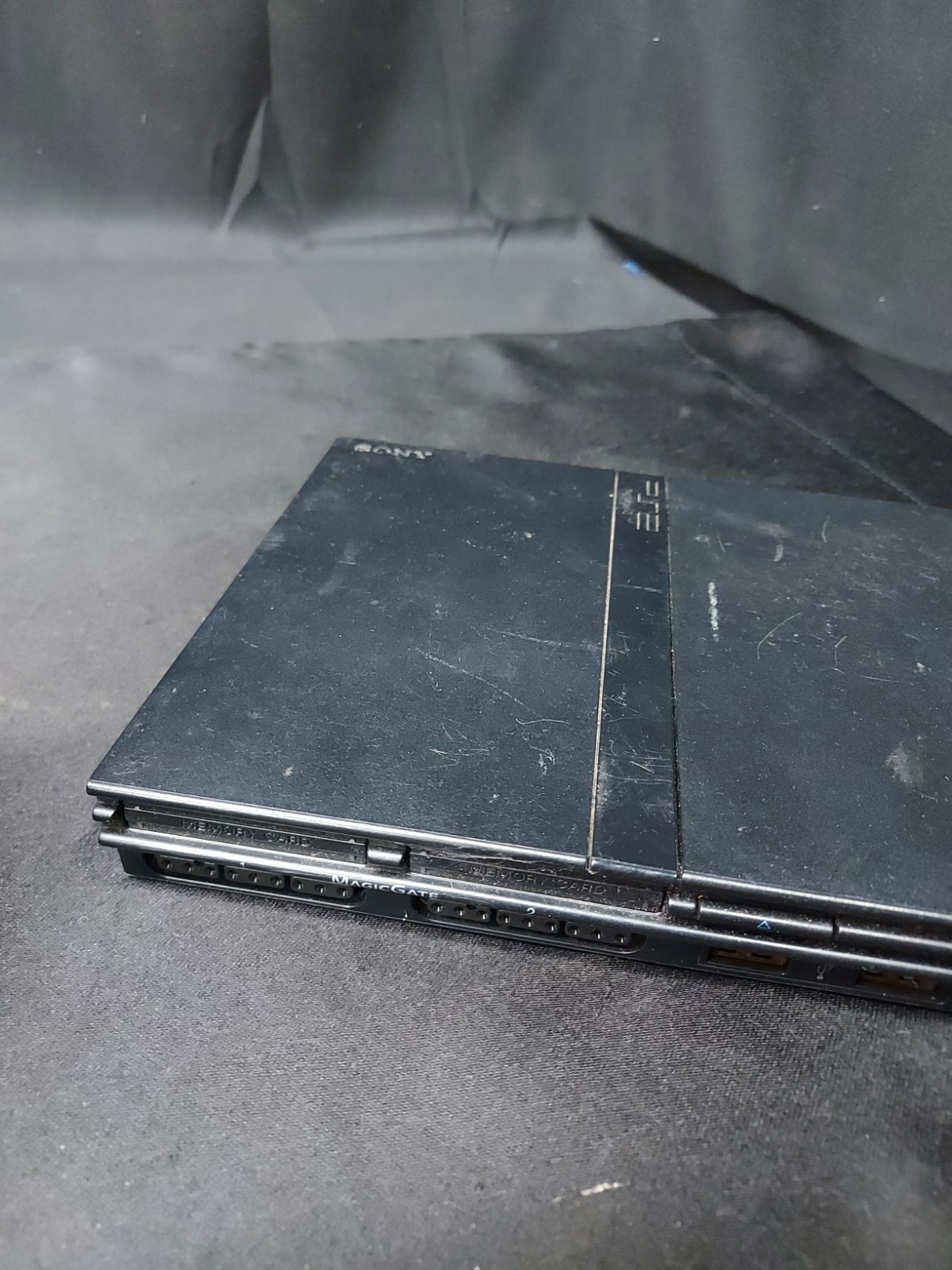 Sony PlayStation 2 Slim Black Console SCPH-75001 – Untested No Cords Might Work