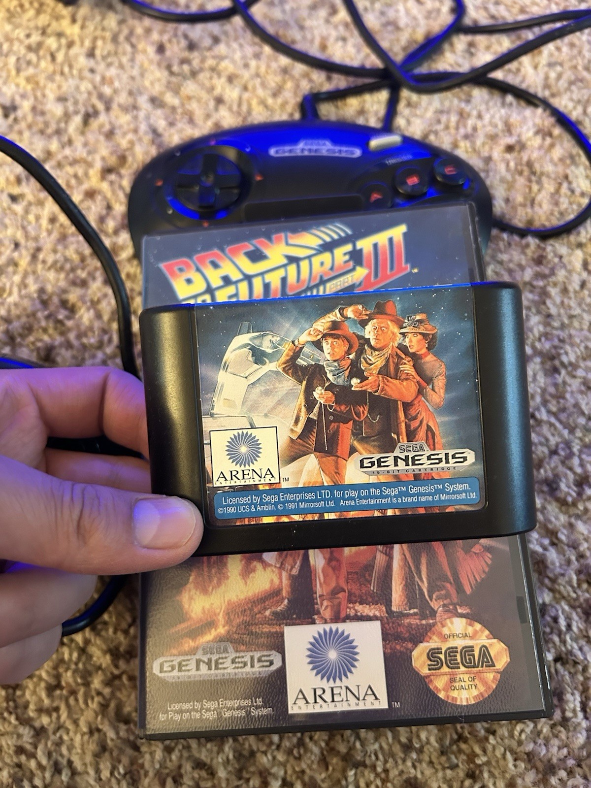 Back to The Future Part III Sega Genesis Cartridge 1991 Tested Works + Clean Box